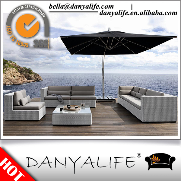 Dysf- d7701danyalifeデラックステラスヴィラの家具ポリ籐のソファ-ガーデンセット問屋・仕入れ・卸・卸売り