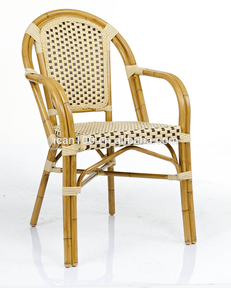 フレンチスタイル手作り籐スタッカブルカフェ椅子-ガーデンチェア問屋・仕入れ・卸・卸売り