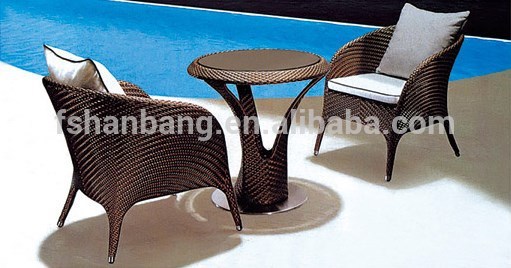 新しい2016屋外樹脂の籐のコーヒーショップの家具-ガーデンセット問屋・仕入れ・卸・卸売り