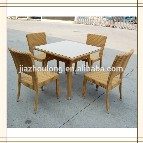 -ノックダウン正方形の屋外の籐のテーブル( t525)-屋外用テーブル問屋・仕入れ・卸・卸売り
