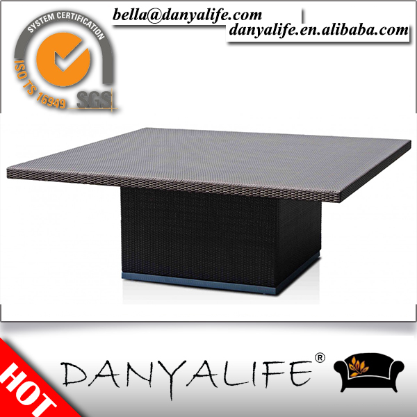 Dyds- d9820danyalifeoemラグジュアリーヴィラガーデンの籐の正方形のダイニングテーブル-屋外用テーブル問屋・仕入れ・卸・卸売り