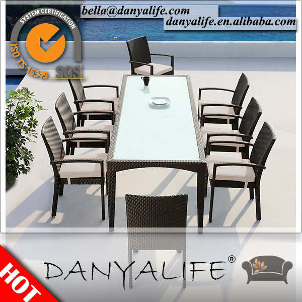 Dyds- d9803danyalife豪華な別荘の裏庭の装飾2m籐のテーブル-屋外用テーブル問屋・仕入れ・卸・卸売り