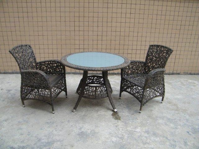 長寿命屋外レジャーdolores古典的な家具の枝編み細工のコーヒーテーブル付きの籐の椅子-ガーデンセット問屋・仕入れ・卸・卸売り