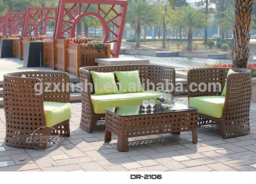 アメリカンスタイルのアルミ2015合成籐のキューブダイニングテーブルとチェア使用awrf9064b商業屋外用家具-ガーデンセット問屋・仕入れ・卸・卸売り