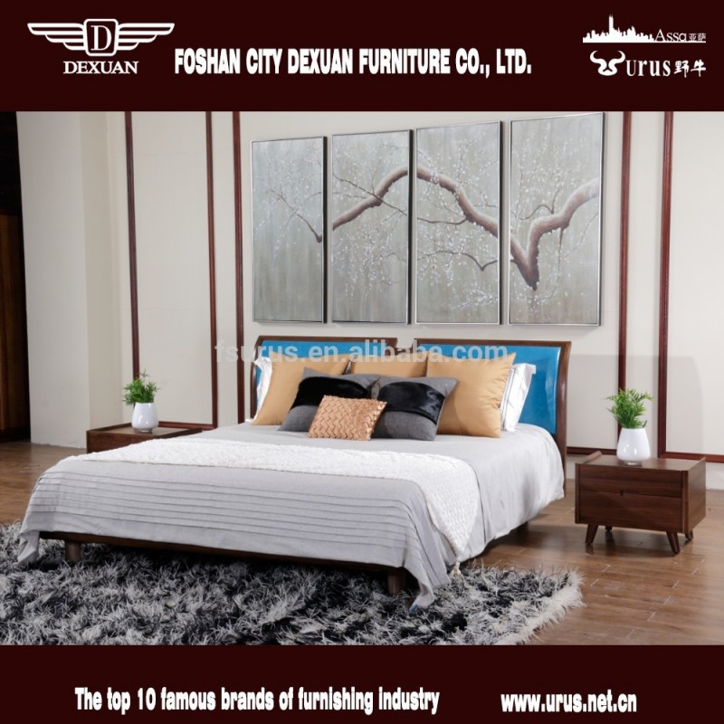 加熱されたエレガントな寝室の家具キングサイズ木製ダブルベッドMPA02-ベッド問屋・仕入れ・卸・卸売り