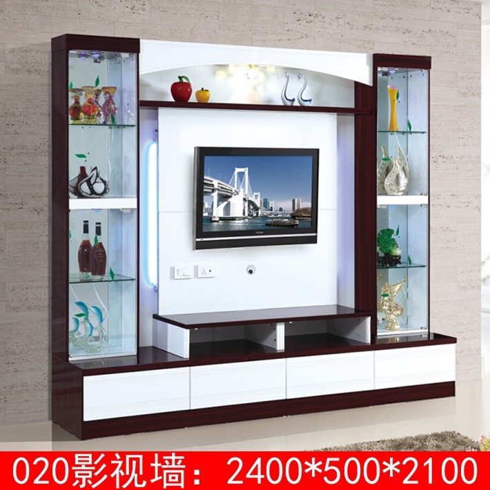 モダンなリビングルーム55インチ液晶テレビの壁のユニット020#ガラステレビ台-木製キャビネット問屋・仕入れ・卸・卸売り