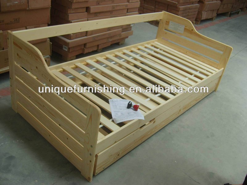 近代的な品質パイン無垢木材ボックスソファベッドのためのベッドのデザイン-ベッド問屋・仕入れ・卸・卸売り