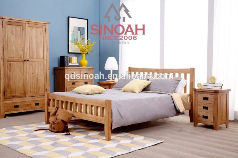 古典的なオーク材の家具固体木製二重木製ベッドモデル-ベッド問屋・仕入れ・卸・卸売り