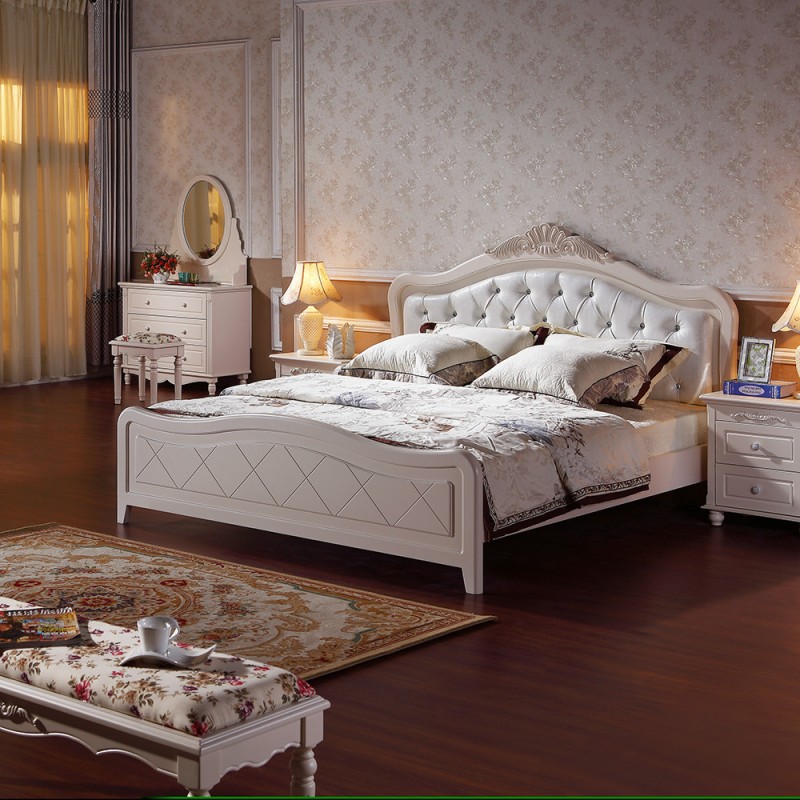 LM906 キングサイズ柔らかい ベッド マイクロ-革ホーム ベッド寝室たんす セット ホーム たんす寝室家具タイプ-ベッド問屋・仕入れ・卸・卸売り