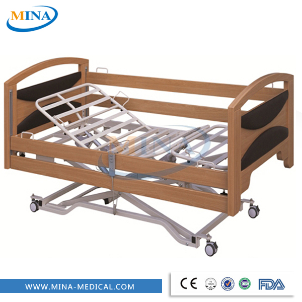 ミナ- eb3723木製フレーム3ファンクションアジャスタブル電動介護ベッド-病院用ベッド問屋・仕入れ・卸・卸売り