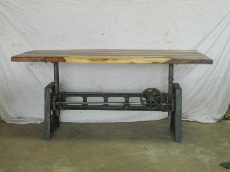 ヴィンテージ工業用のダイニングテーブル、 工業用クランクsuar木のダイニングテーブル-木製テーブル問屋・仕入れ・卸・卸売り