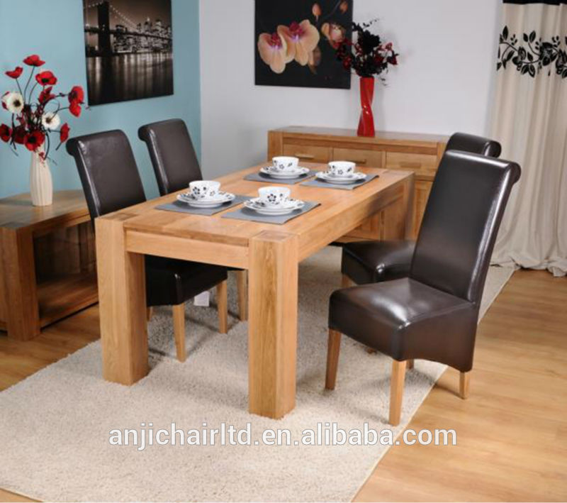 ソリッドオークダイニングテーブルと椅子のためのレストランとダイニングルームの家具-木製テーブル問屋・仕入れ・卸・卸売り