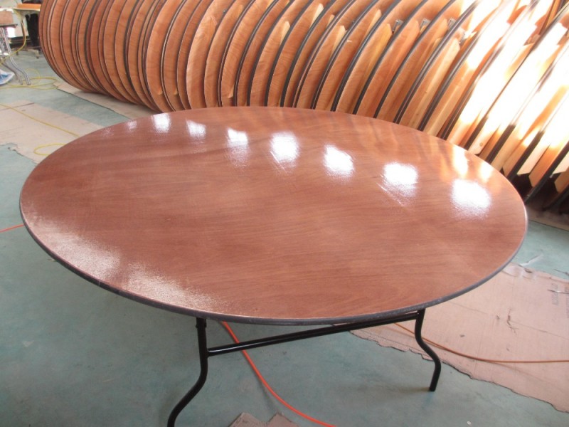 現代72 "大きな木製トップ品質折りたたみ ダイニング テーブル デザイン宴会円卓-木製テーブル問屋・仕入れ・卸・卸売り
