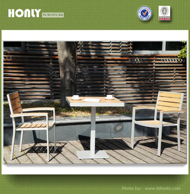 アルミフレーム正方形のソリッドトップレストランのテーブルチーク木製のレストランテーブル-木製テーブル問屋・仕入れ・卸・卸売り