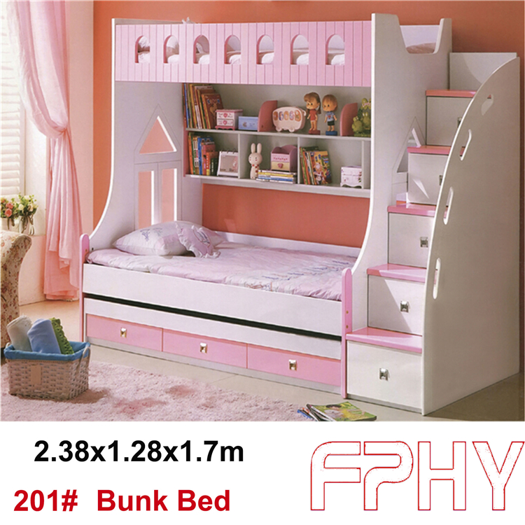 熱い販売の子供の寝室の家具現代のfphymdf木製女の子の二段ベッド-ベッド問屋・仕入れ・卸・卸売り