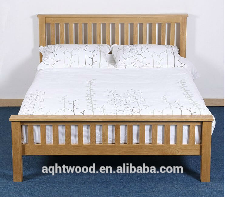 寝室の家具-- 無垢材の設計木製の家具ダブルベッド-ベッド問屋・仕入れ・卸・卸売り