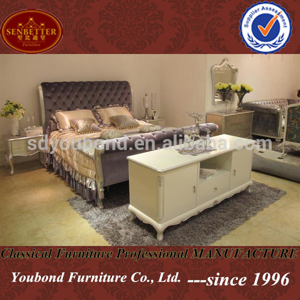 イタリアの高級ネオyb08古典的なベッドルーム木製の寝室の家具-ベッド問屋・仕入れ・卸・卸売り