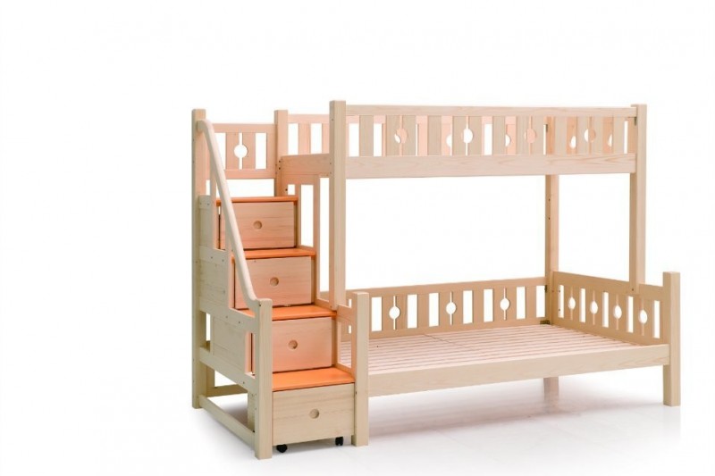熱い販売の子供の引き出し付き二段ベッド階段の寝室の家具のベッドセット-ベッド問屋・仕入れ・卸・卸売り