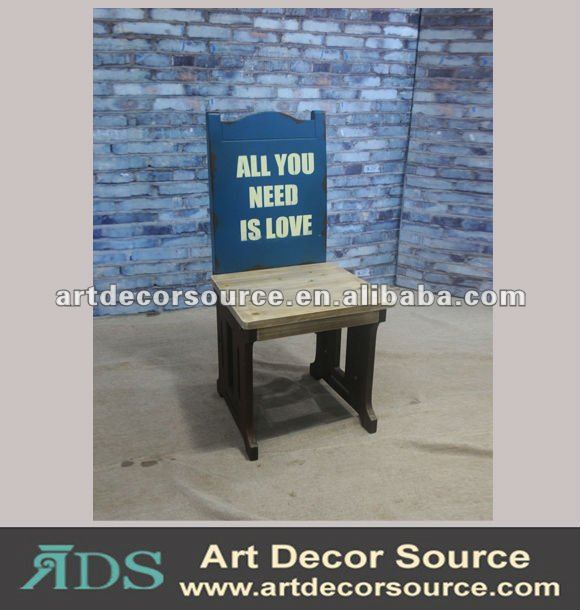 コーヒーショップdecoratived固体カスタム言葉付き木製椅子-その他折り畳み式家具問屋・仕入れ・卸・卸売り