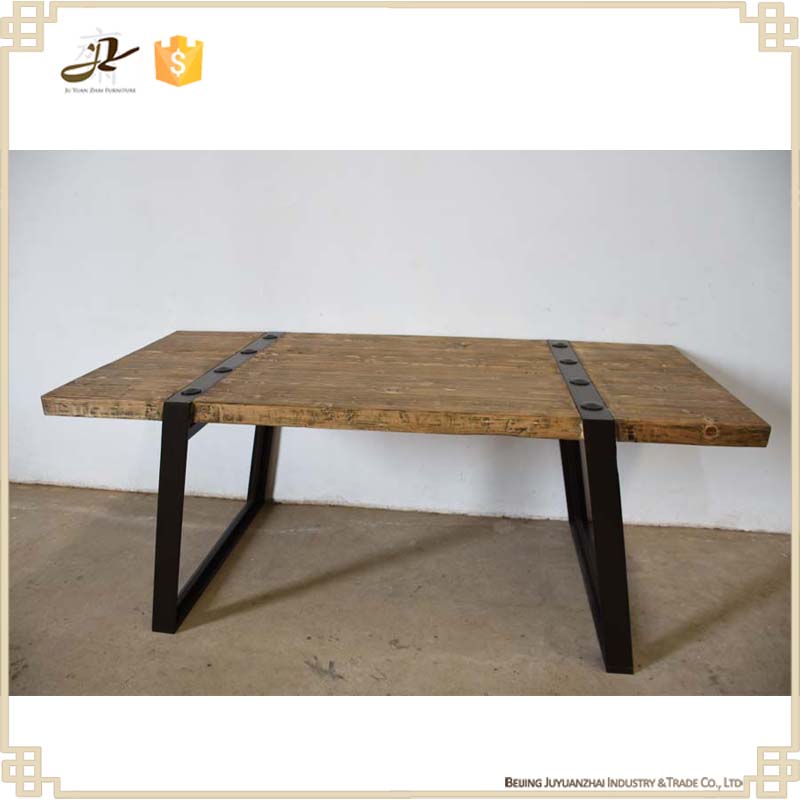 ダイニングルーム家具再生木材木製工業木材金属ダイニングテーブル-木製テーブル問屋・仕入れ・卸・卸売り