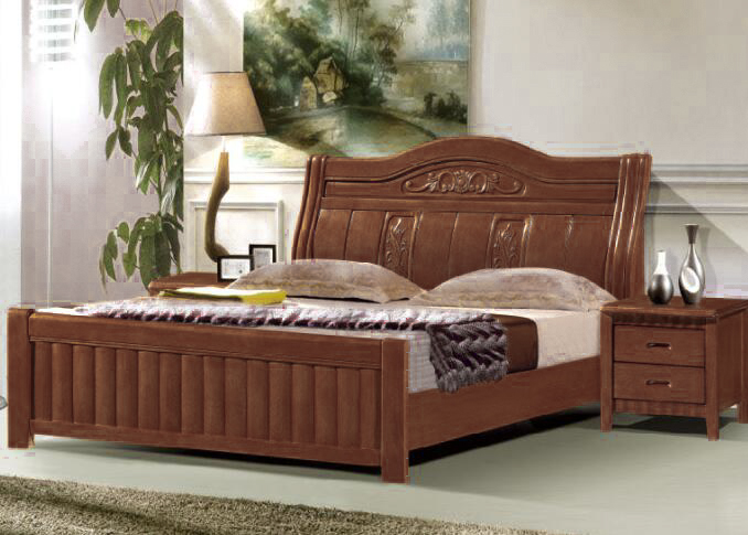 写真の木製寝室の家具ダブルベッドデザイン909-ベッド問屋・仕入れ・卸・卸売り