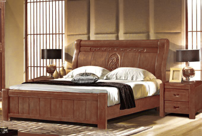 写真の木製寝室の家具ダブルベッドデザイン928-ベッド問屋・仕入れ・卸・卸売り