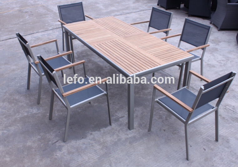 新しいデザインの庭用家具チーク材のテーブル・チェアセット-木製テーブル問屋・仕入れ・卸・卸売り