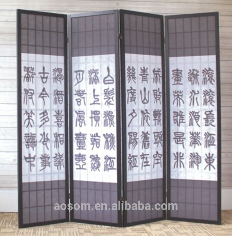 中国古典絵画ポプラ木材屏風、間仕切り-その他折り畳み式家具問屋・仕入れ・卸・卸売り