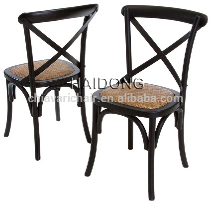 工場出荷時の価格のためのブラックウッドクロスバック結婚式でx椅子の椅子の木-その他アンティーク家具問屋・仕入れ・卸・卸売り