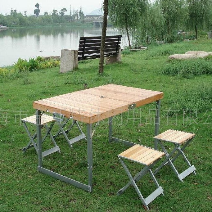 屋外木製折りたたみダイニングテーブルチェアセット-折り畳み式テーブル問屋・仕入れ・卸・卸売り