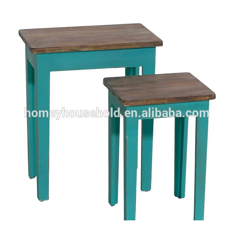 新しいデザインホワイト木製入れ子テーブル-木製テーブル問屋・仕入れ・卸・卸売り