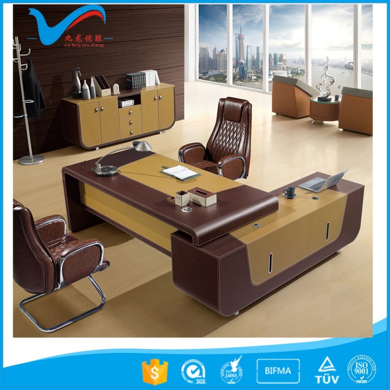 現代スタイル高級オフィス家具から中国f63熱い販売革テーブル-問屋・仕入れ・卸・卸売り