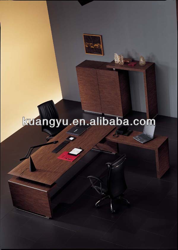 高品質の安い木製ベニヤのオフィス家具、 l- 字型オフィスのテーブル、 デザインディレクターのテーブル-木製テーブル問屋・仕入れ・卸・卸売り