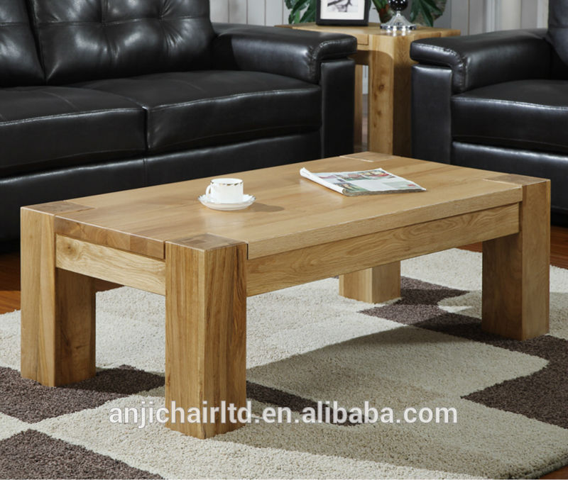 1.2mソリッドオークコーヒーテーブルのリビングルームの家具-木製テーブル問屋・仕入れ・卸・卸売り
