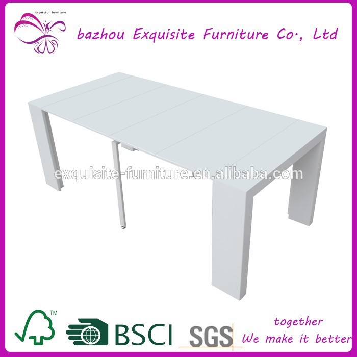 近代的な白い2015ダイニングテーブルの高光沢の木材販売のための折りたたみ式ダイニングテーブル-木製テーブル問屋・仕入れ・卸・卸売り