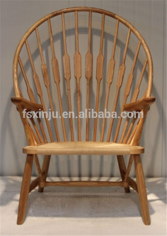 中国のスタイルのレジャーチェア/固体木のレストランの椅子/ハンスjレプリカ。 ウェグナーc012ピーコックチェア-木製椅子問屋・仕入れ・卸・卸売り