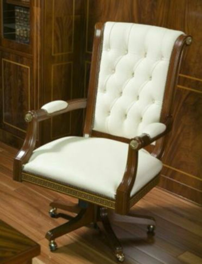 ベージュレザーオフィス椅子ホイールサロンチェア販売安い人間工学に基づいたオフィスチェア-木製椅子問屋・仕入れ・卸・卸売り
