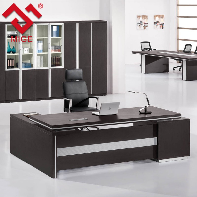 l字型のモダンな木製家具オフィスデスク事務局-木製テーブル問屋・仕入れ・卸・卸売り