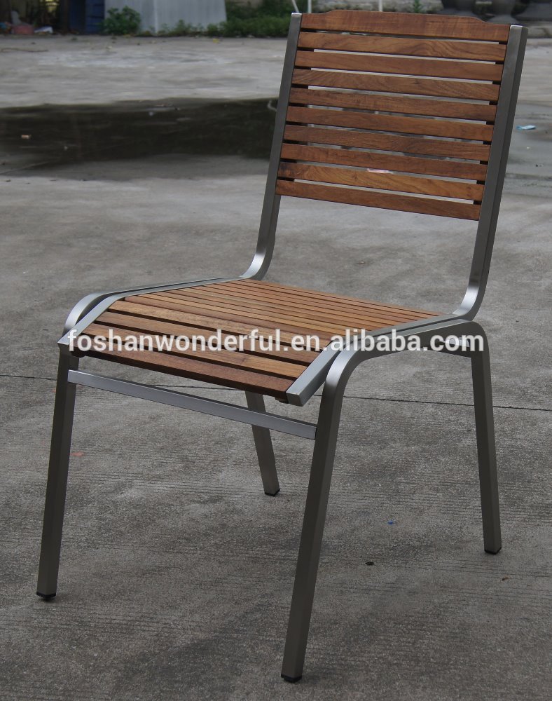 ステンレス鋼屋外家具チーク材ガーデンチェア-木製椅子問屋・仕入れ・卸・卸売り