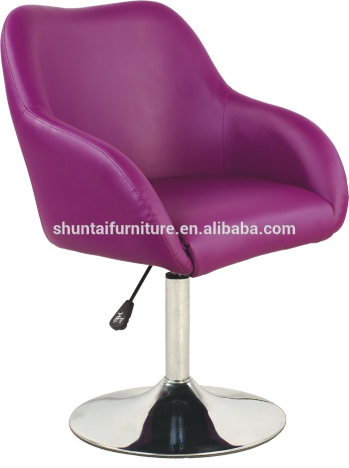 近代的なソフトレザースイベルステンレス鋼の椅子を待っているサロン理髪店の椅子の家具ラウンドベースを持つ-待合用椅子問屋・仕入れ・卸・卸売り