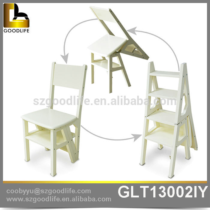 多機能ステップ木製はしご折りたたみ椅子-折り畳み椅子問屋・仕入れ・卸・卸売り