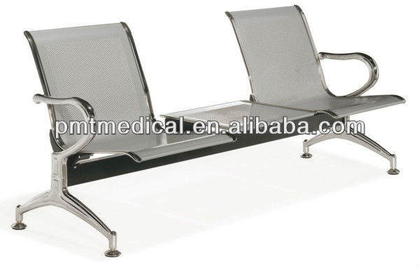 公共椅子をwating2座席商業用椅子のレールとティーテーブル-金属製椅子問屋・仕入れ・卸・卸売り