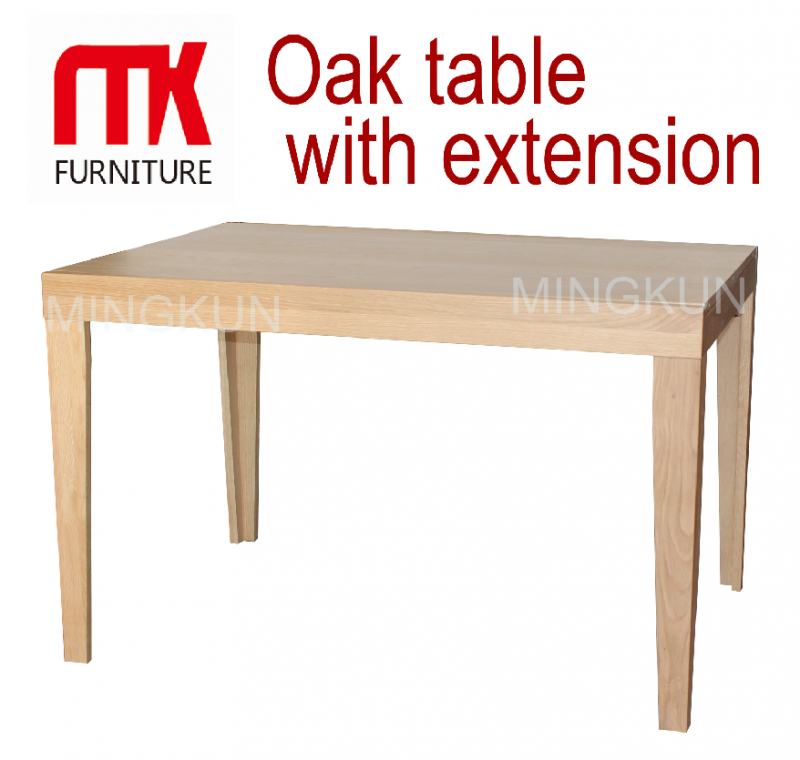 オーク材のダイニングテーブル拡張子を持つ-木製テーブル問屋・仕入れ・卸・卸売り