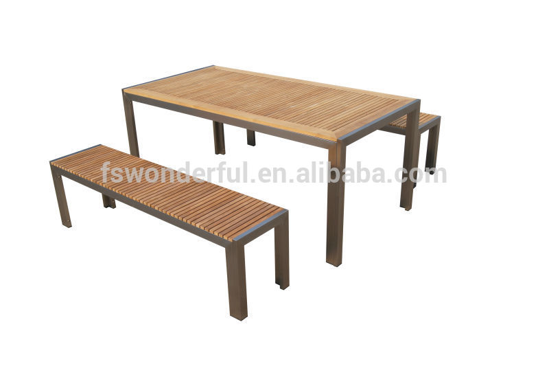 Wf-t3011-180屋外の庭のベンチセット-木製椅子問屋・仕入れ・卸・卸売り