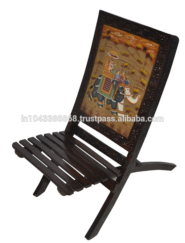 伝統的な木製の手工芸品装飾的なエレファントデザインの椅子を描いた手彫り-木製椅子問屋・仕入れ・卸・卸売り