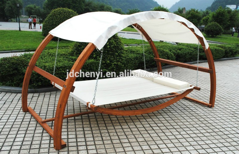 ガーデン家具の木ハンモック- bedキャノピー付き-木製椅子問屋・仕入れ・卸・卸売り