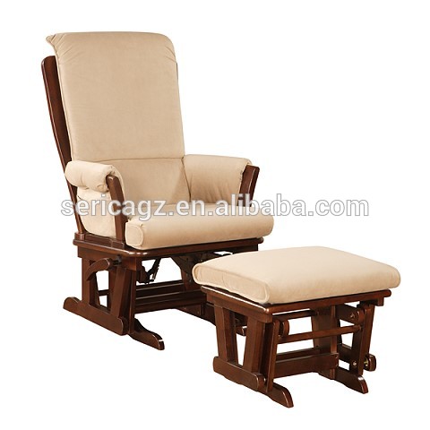 1615-3085グライダーロッカーでパターン生地快適な木製ロッキングチェア-木製椅子問屋・仕入れ・卸・卸売り