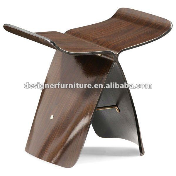 押されたyウェンジ合板スツール-木製椅子問屋・仕入れ・卸・卸売り