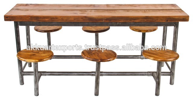 工業用のレストランのダイニングテーブルセット、 を見てホット付きダイニングテーブルスツールセット-金属製家具セット問屋・仕入れ・卸・卸売り