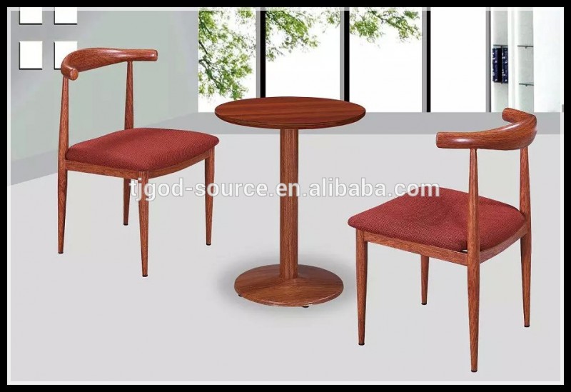木目の金属製の椅子レストランのテーブルと椅子-アンティークテーブル問屋・仕入れ・卸・卸売り